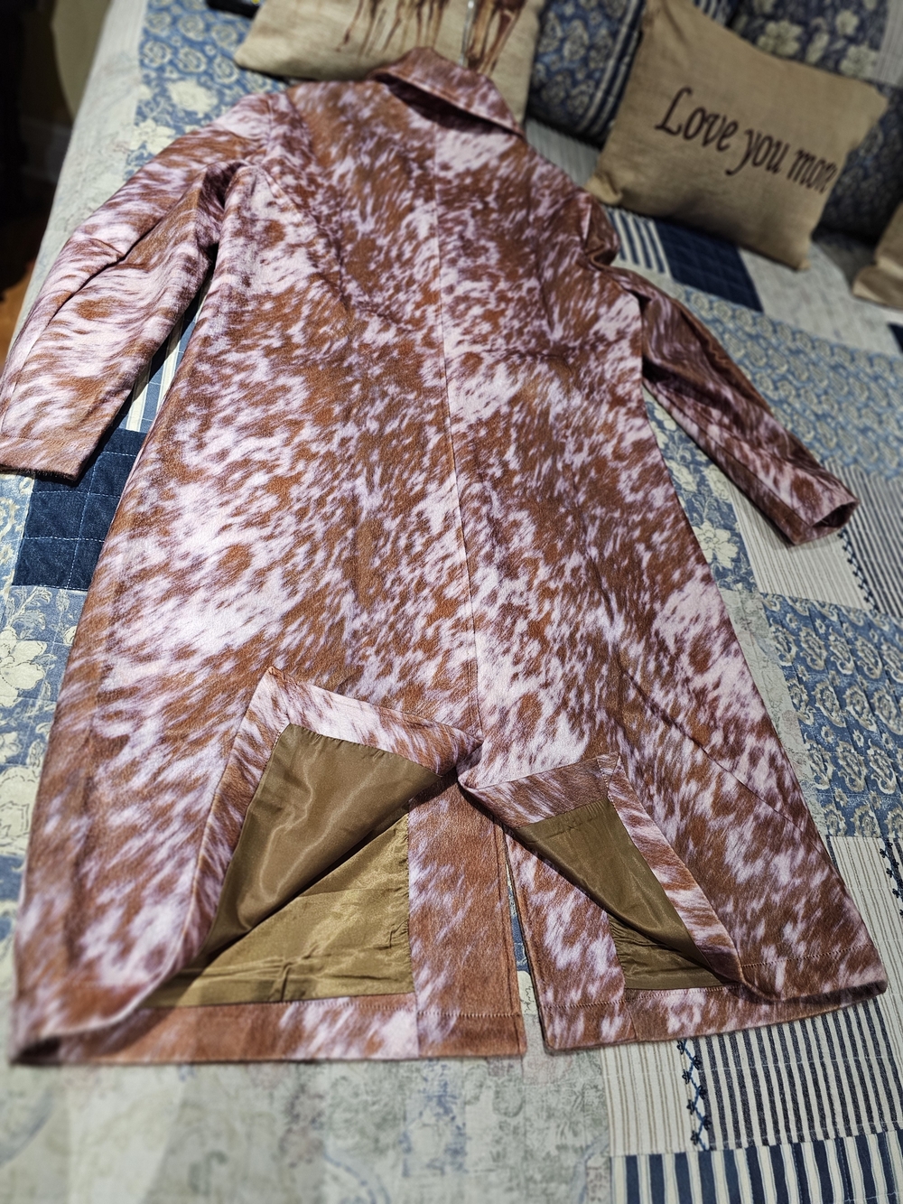 Women's Cows Come Home Long Trench Coat, NWT - Picture 2 of 9